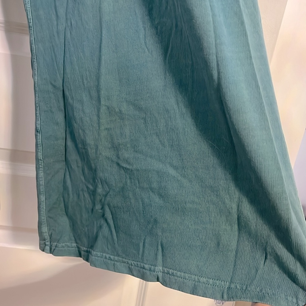 Zenana Women's Wide Leg Teal Pants with Elastic Waist Drawstring - Picture 4 of 7
